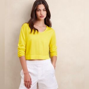 🌟40% OFF SALE NWOT Banana Republic 100% Merino Wool Women's Yellow Top, Medium